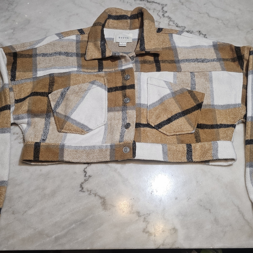 River Island Brown and White Utility Jacket